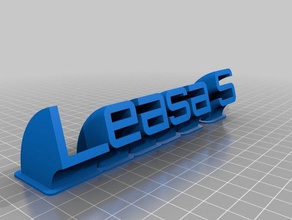 leasa sweeping name plate office customized 3d print model - Mito3D