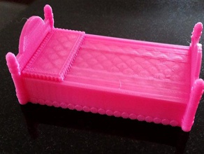 doll bed playsets furniture openscad 3d print model - Mito3D