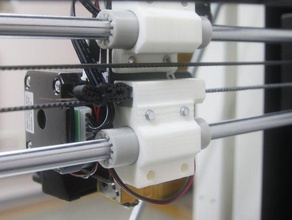 modified belt holder wanhao i3 x-axis tensioner 3d printer parts bearing block duplicator 3d print model - Mito3D