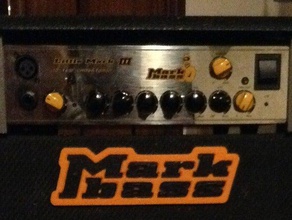 mark bass logo bas gitar amfisi müzik 3d 3d print model - Mito3D