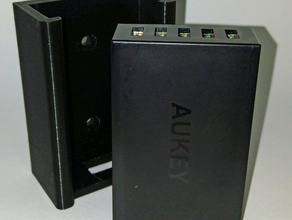 aukey quick charge 20ports usb hub wall mount gadgets 3d print model - Mito3D