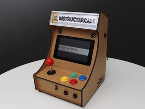 mini-pi-alimenté machine d'arcade jeux l'émulation laser lasercut mame la framboise retropie snes 3d print model - Mito3D