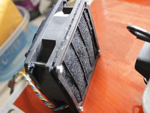 fan filter guard parts fans fume extractor makeredchallenge2 3d print model - Mito3D