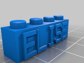 elise ego blok necklacekeychain inşaat oyuncaklar özelleştirilmiş 3d print model - Mito3D