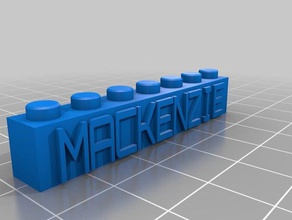 mackenzie ego blok necklacekeychain inşaat oyuncaklar özelleştirilmiş 3d print model - Mito3D