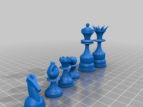 Schach neu 3d drucken Schach-set 3d print model - Mito3D