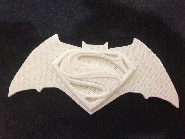 batman vs superman logo i segni loghi 3D print model - Mito3D