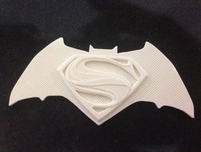 batman vs superman logo signs logos 3d print model - Mito3D