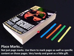 place marks mark pages places household book bookmark bookmarks books easy entertainment find guide guides idea locate magazine manuals office organization placemark practical read reading recipe school simple solution test 3d print model - Mito3D