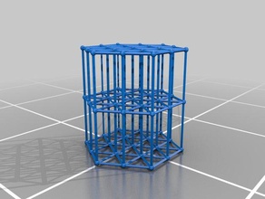 hexagonal de la structure cristalline physique l'astronomie personnalisé 3d print model - Mito3D