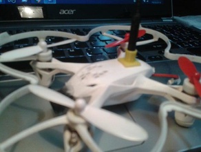 hubsan h107d esterni montaggio dell'antenna rc i veicoli drone fpv supporto 3d print model - Mito3D