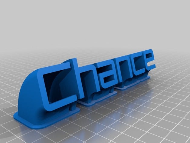 chance bureau de personnalisé 3D print model - Mito3D