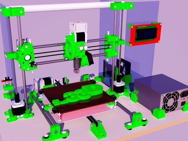 65 impresora 3d hecha reciclado de los residuos electrónicos las impresoras el cojinete bolas barato diy e-waste la electrónica verde bajo costo upcycle rodamiento 3D print model - Mito3D