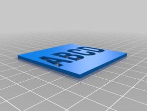 lettre d'essai de vérification rapide 4 inverser 3d l'impression 3d print model - Mito3D