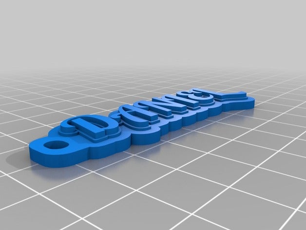 minha personalizado de várias linhas tag porta-chaves chaveiros 3D print model - Mito3D