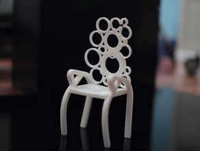 président maison de poupées barbie jouet jeu accessoires la chaise 3d print model - Mito3D