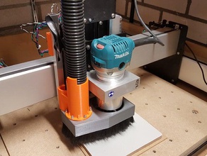 shapeoko3 polvo zapata de liberación rápida v2 la máquina herramientas colector 3d print model - Mito3D