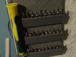 halten rack-Präzisions-Schraubendreher mit 30 bits - Organisation Stück 4 mm 4mm container micro tool Veranstalter 3d print model - Mito3D