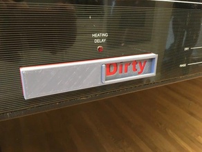 lavaplatos sucio limpio signo cocina comedor 3d print model - Mito3D
