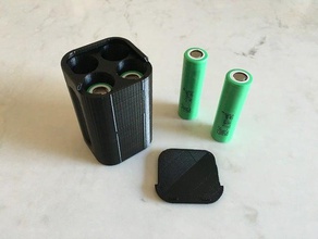 18650 batería de almacenamiento la deslice parte superior del cuadro quad herramienta los titulares cajas 3d print model - Mito3D