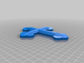 simple croix 3d l'impression 3d print model - Mito3D