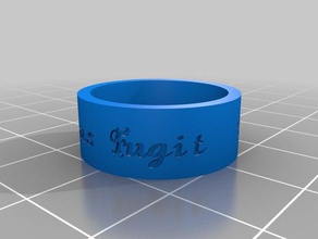 tempus fugit anel anéis personalizado 3d print model - Mito3D