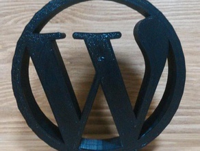wordpress logotipo decoración 3d print model - Mito3D