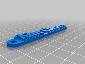 özelleştirilmiş çok satırlı etiket anahtarlığım Anahtarlık 3d print model - Mito3D