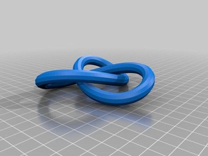 my customized trefoil knot math art 3d print model - Mito3D