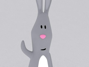 3d-combustible conejo a los animales 3dom bunny la pascua conejito de mascota 3d print model - Mito3D