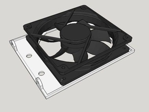 front case intake 120mm fan mount controller computer 3d print model - Mito3D