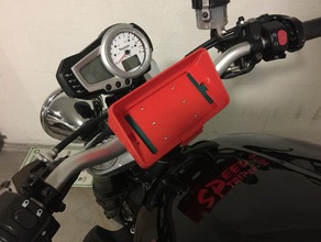 iphone 6 plus motorcycle holder automotive bar handle 3d print model - Mito3D