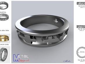anneau 1er ao&ucirct ver 20 rings bague bijoux jewelry 3d print model - Mito3D