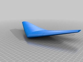 my customized openscad parametric flying wing test---naca airfoil vehicles 3d print model - Mito3D