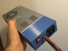12 V güç kaynağı entegre sigorta kutusu kapağı 3d yazıcı parçaları 3d print model - Mito3D