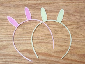 bunny ears hair band accessories easter clip rabbit 3d print model - Mito3D