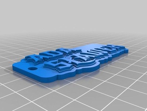 3 ada sawek Anahtarlık özelleştirilmiş 3d print model - Mito3D