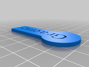 mon personnalisés pièce fob ménage 3d print model - Mito3D