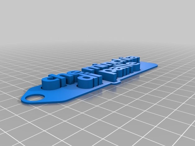 van frase chaveiros personalizado 3D print model - Mito3D