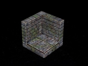 openforge 20 cut stone corner toy game accessories dnd tiles dungeon miniatures openforge2 pathfinder rpg tabletop terrain 3d print model - Mito3D