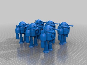 robot ejército 3d impresión 3d print model - Mito3D