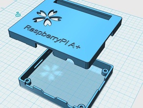 raspberrypi a+ simple case gadgets raspberry pi aplus 3d print model - Mito3D