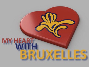 bruxelles heart signs logos attack fuckterrorism terrorist 3d print model - Mito3D