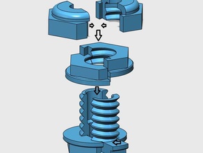 split cable gland parts 3d print model - Mito3D