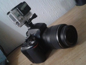 gopro reflex numérique monture de la caméra nikon 3d print model - Mito3D