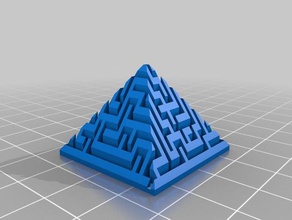 my customized random maze pyramid generator easy style toys games 3d print model - Mito3D