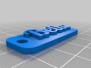 belle llavero llaveros personalizado 3d print model - Mito3D