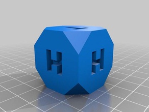 headstails cube 3d de l'impression chance dé mourir 3d print model - Mito3D