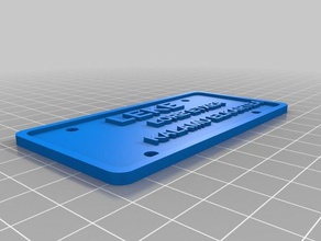 my customized licence plate signs logos 3d print model - Mito3D