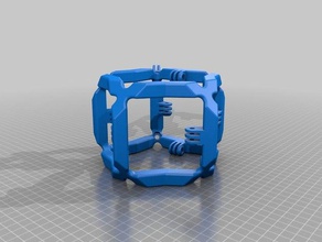my customized yi camera action 360 rig underwater case 3d print model - Mito3D
